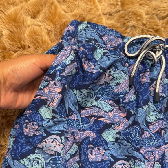 PETER MILLAR SIZE S Blue Patterned Men's Swim Shorts - Picture 5 of 9